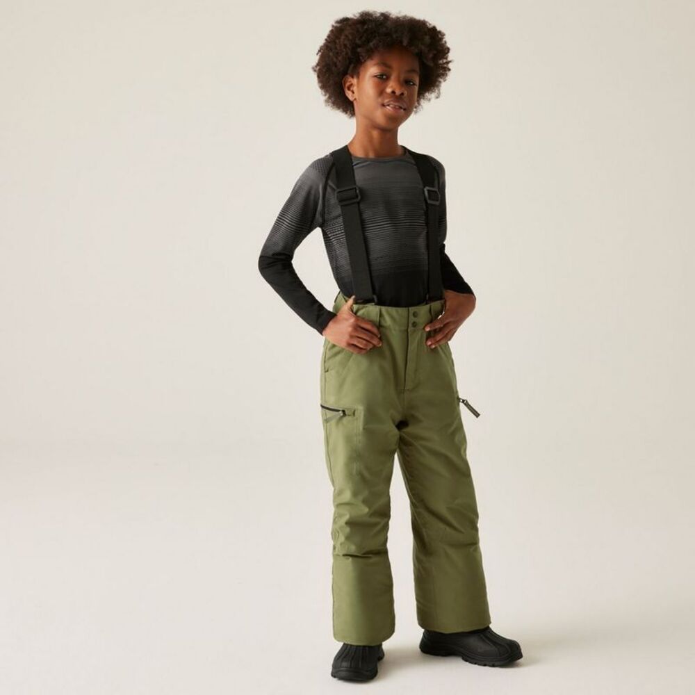 Dare 2B Childrens/Kids Pow III Insulated Ski Trousers / Martini Olive